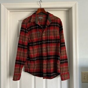 🔹Ll Bean Signature Red and Black Plaid Shirt